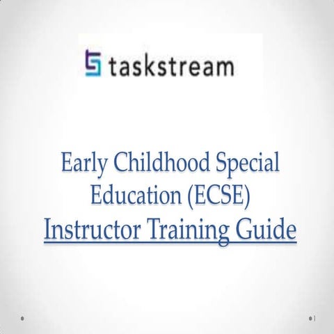 Ecse ts faculty instructional guide revised 10.18.13