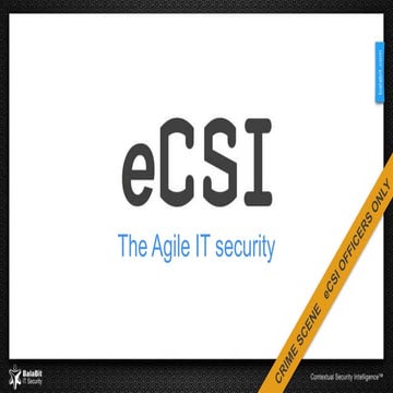 eCSI - The Agile IT security