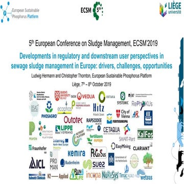 ECSM’2019: European Conference on Sludge Management 