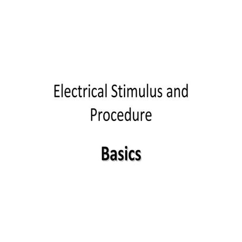 Ect  electrical stimulus and procedure