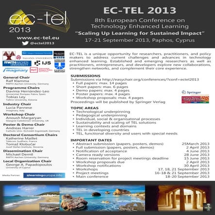 EC-TEL 2013 Call for Papers