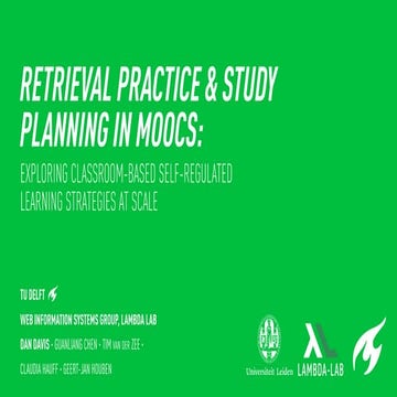 Retrieval Practice and Study Planning in MOOCs
