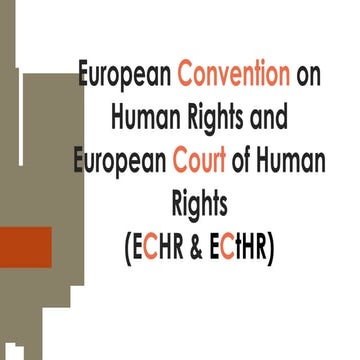Presentation on the European Court of Human Rights