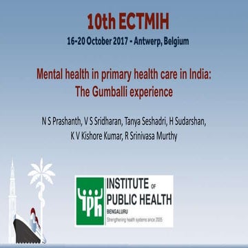 Mental health in primary health care in India: The Gumballi experience