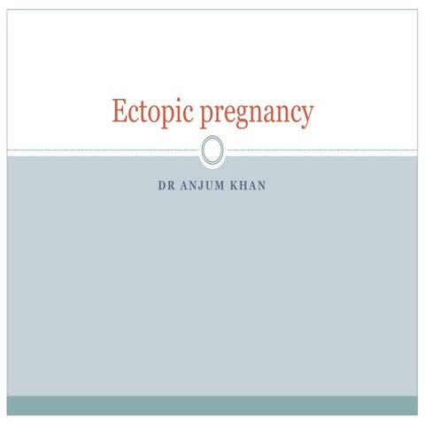 Ectopic pregnancy
