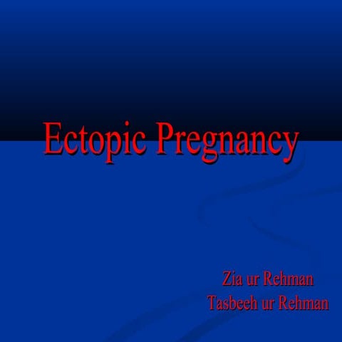 Ectopic pregnancy