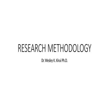 ECU400 Research methodology kenyatta university