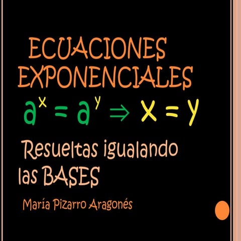 Ecuaciónes exponenciales
