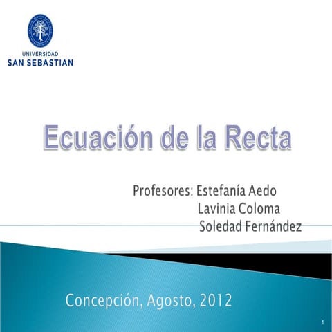 Ecuacion de la recta