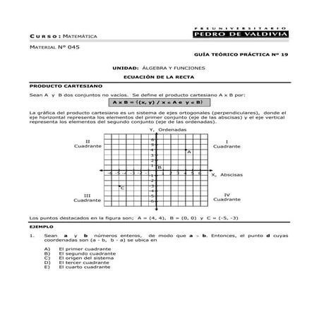 Ecuacion de la recta