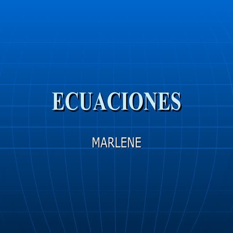 Ecuaciones
