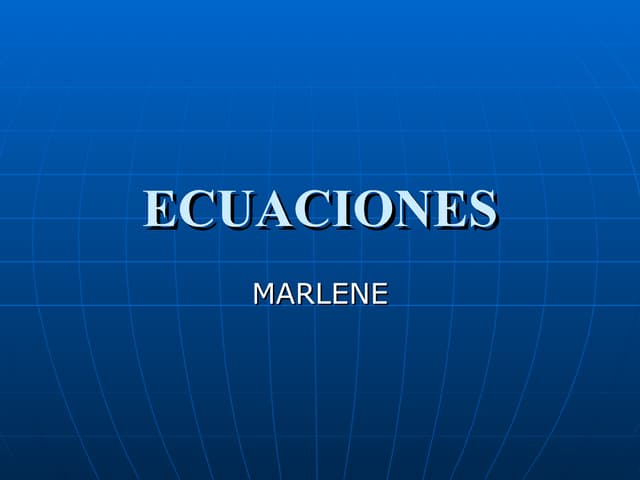 Ecuaciones