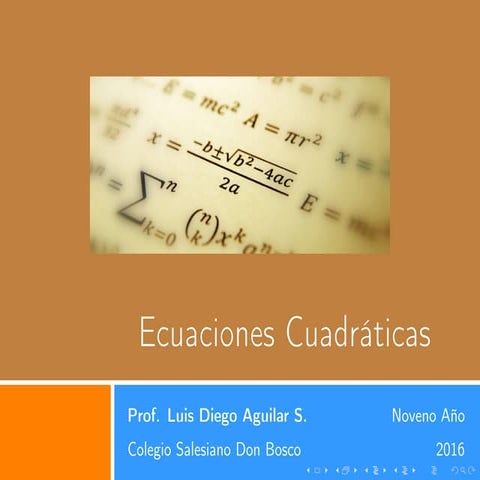 Ecuaciones cuadráticas