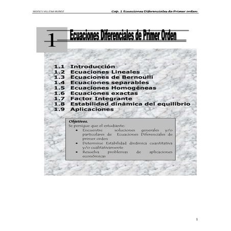 Ecuaciones de 1er orden