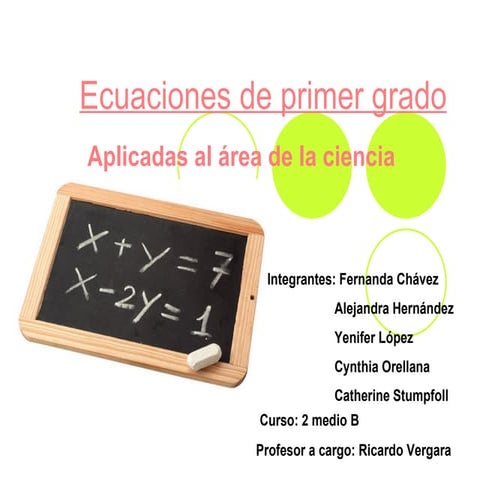 Ecuaciones De Primer Grado