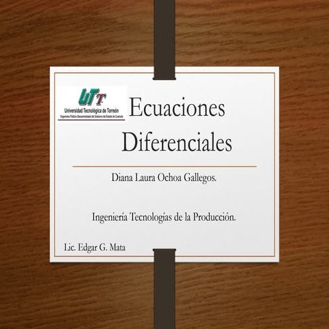Ecuaciones Diferenciales Exactas