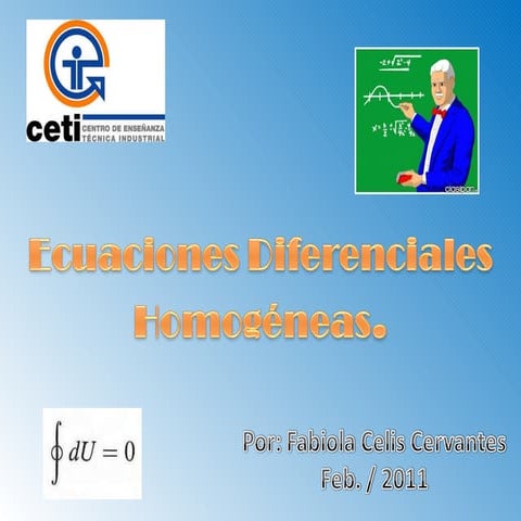 Ecuaciones diferenciales homogeneas