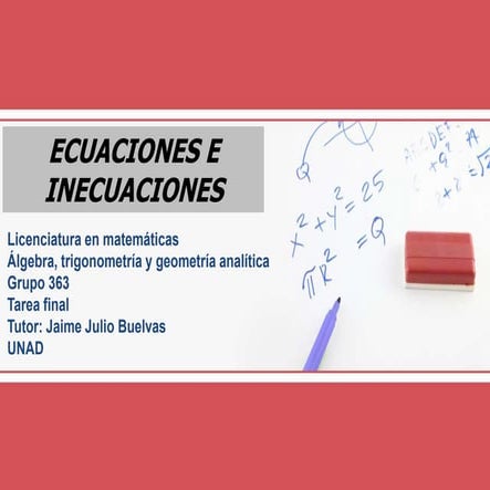 Ecuaciones e inecuaciones
