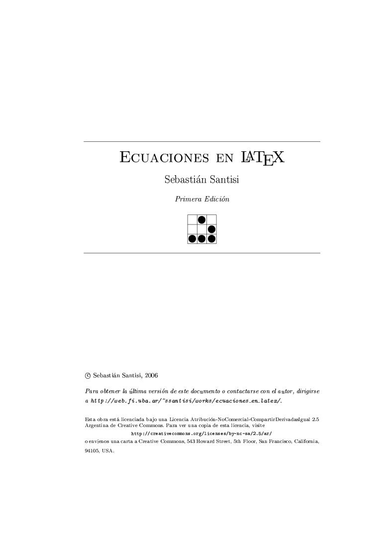 Ecuaciones En Latex