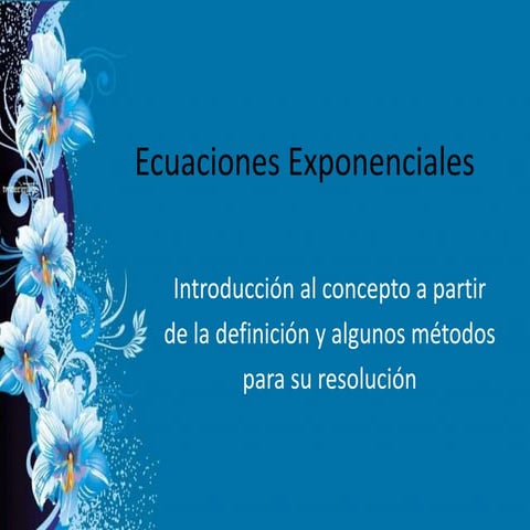 Ecuaciones exponenciales