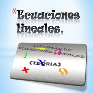Ecuaciones lineales