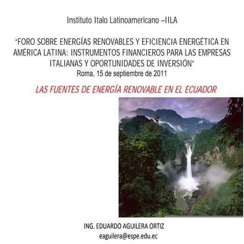 centrales de generación eléctrica en el ecuador | PDF