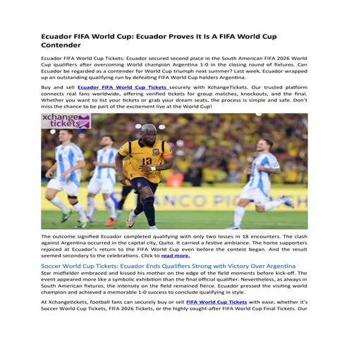 Ecuador FIFA World Cup Ecuador Proves It Is A FIFA World Cup Contender.docx