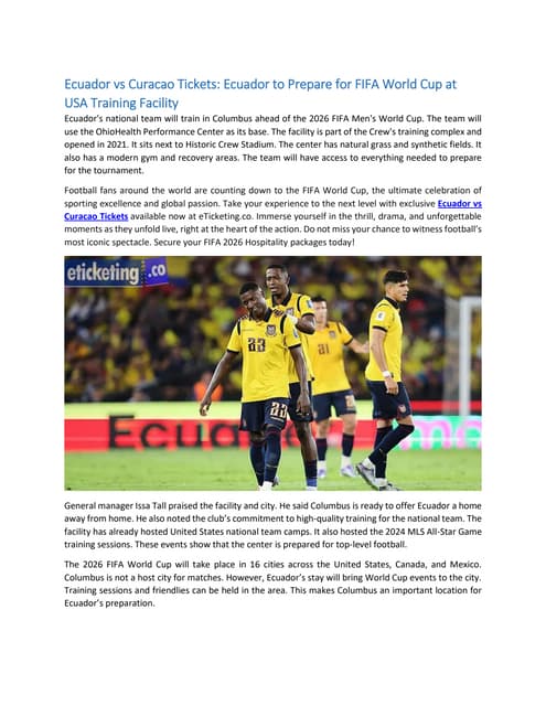 Implications for the Knockout Stages Implications for the Knockout Stages