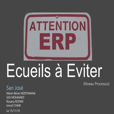 ERP, ecueils à éviter