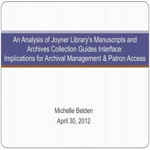 Online Finding Aids