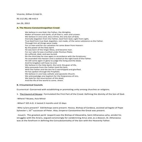 4 Ecumenical Councils