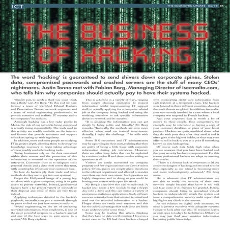 Malta Economic Update 06 2008 - isec interview