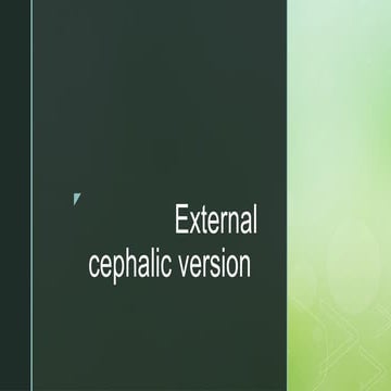 ECV obstetric presentation cephalic version .pptx