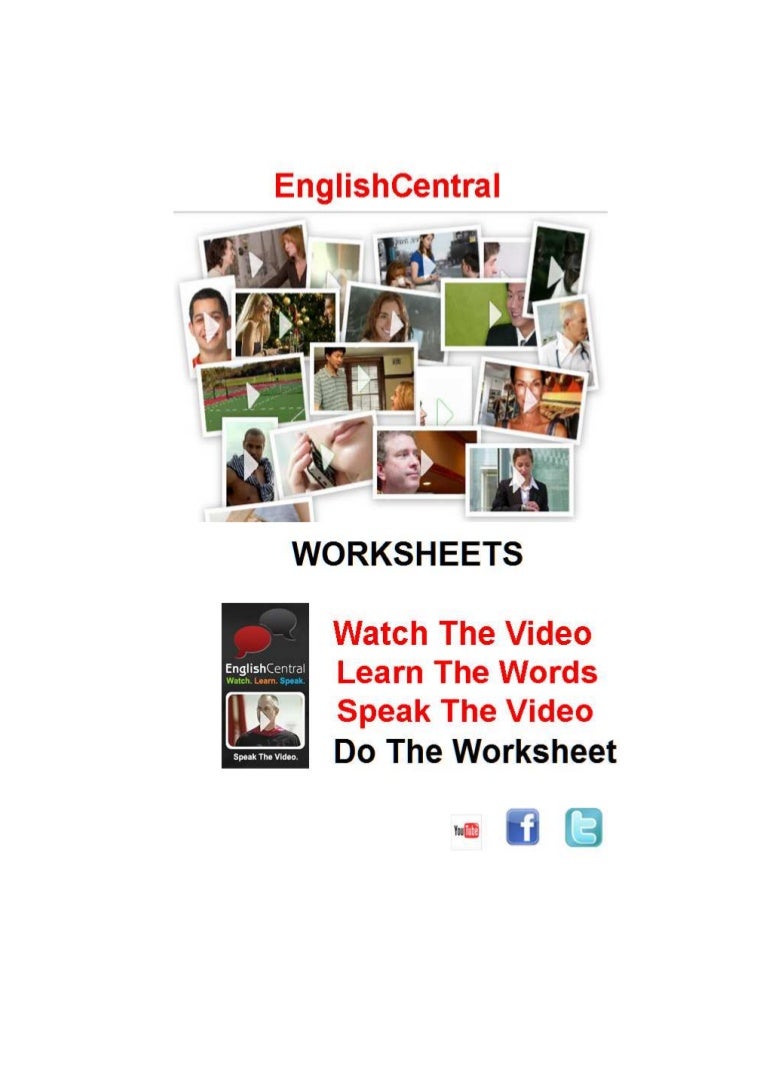 EnglishCentral worksheets
