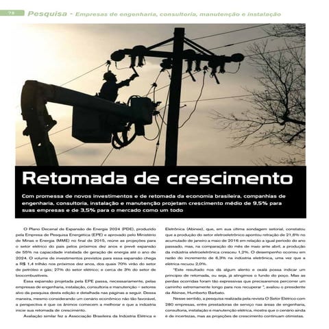 Pesquisa - Empresas de engenharia, consultoria, manutenção e instalação [Revi...