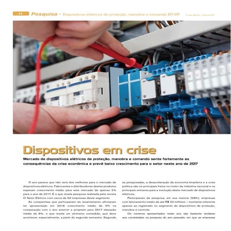 Pesquisa - Dispositivos elétricos de proteção, manobra e comando BT-MT