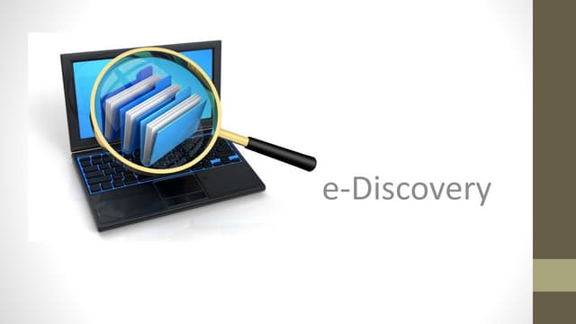 Introduction to e-Discovery 
