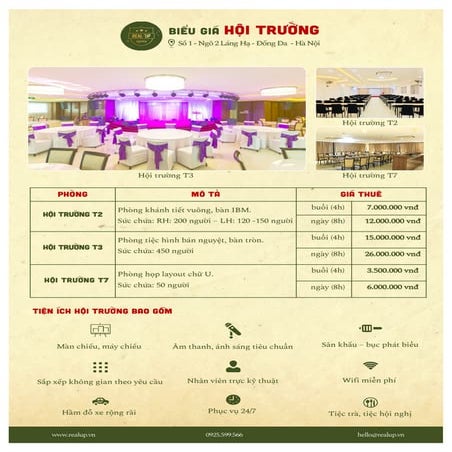 [RATE CARD 2020] DỊCH VỤ CHO THUÊ ĐỊA ĐIỂM SỰ KIỆN | PDF