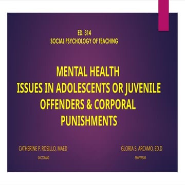 MENTAL HEALTH ISSUES AMONG CHILDREN AND ADOLESCENTS PPT 3.pptx