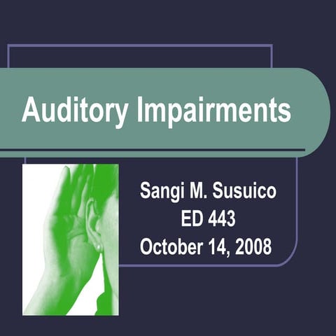 Hearing Impairment in Special Education | PPTX