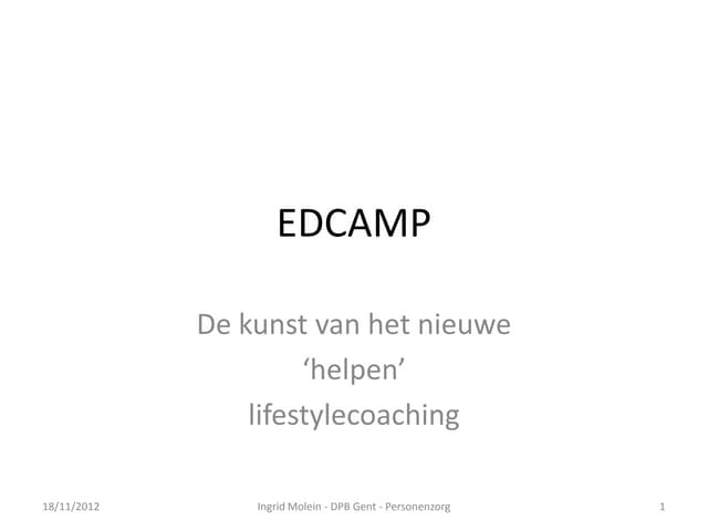 Lifestylecoaching - de kunst van het helpen | PPT
