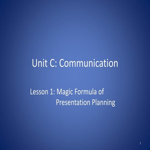 Presentation Planning Extension