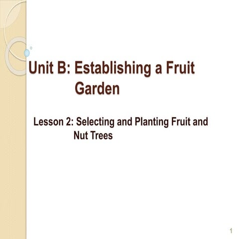 Selecting and Planting Fruit and Nut Trees
