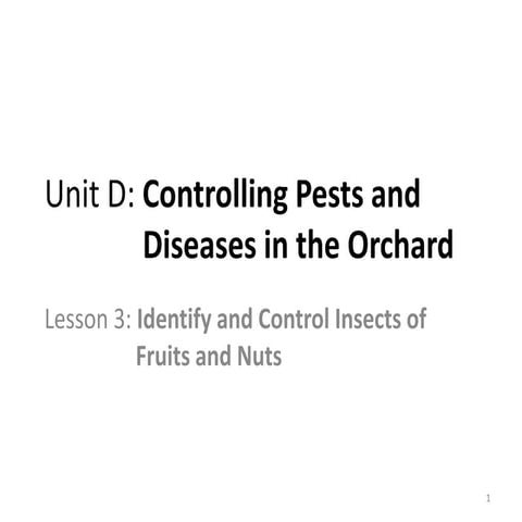 Identify and Control Insects on Fruit and Nut Crops