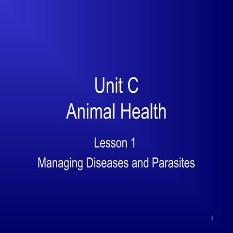 Managing Disease and Paracites of Livestock
