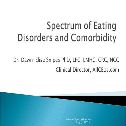 Eating Disorders Counselor Certificate Training Part 1