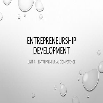 Anna university Entrepreneurs development notes