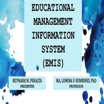 ED 103 REPORT- FOR MASTER OF ARTS IN EDUCATION