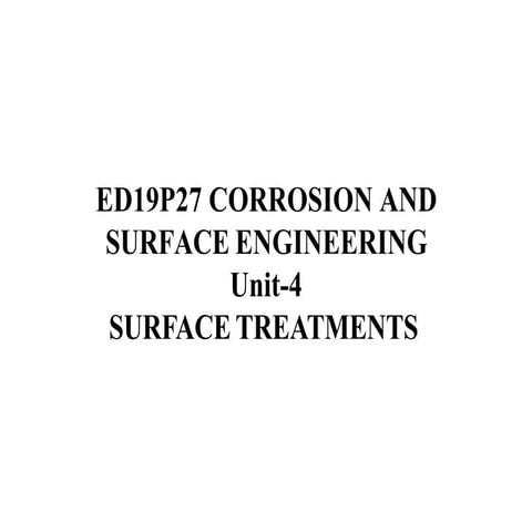 Surface Treatment in surface engineering
