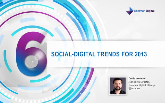 Six Social-Digital Trends for 2013
